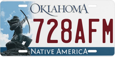 OK license plate 728AFM