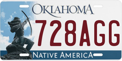 OK license plate 728AGG