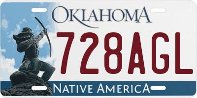 OK license plate 728AGL