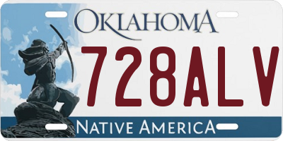 OK license plate 728ALV