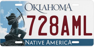 OK license plate 728AML