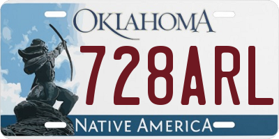 OK license plate 728ARL