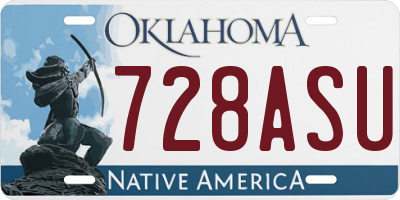 OK license plate 728ASU