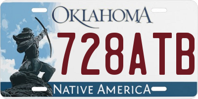 OK license plate 728ATB