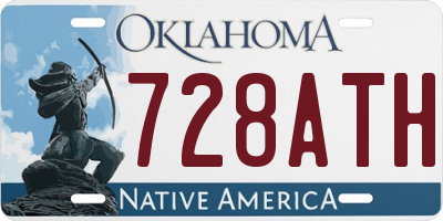 OK license plate 728ATH