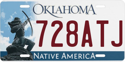 OK license plate 728ATJ