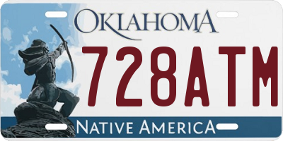 OK license plate 728ATM