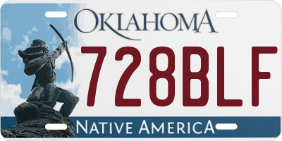OK license plate 728BLF