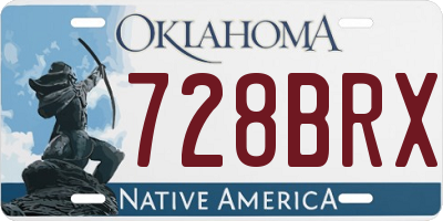 OK license plate 728BRX