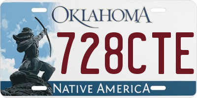 OK license plate 728CTE