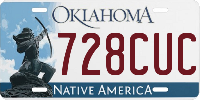 OK license plate 728CUC