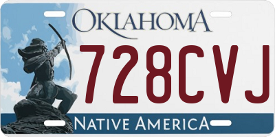 OK license plate 728CVJ