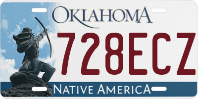OK license plate 728ECZ