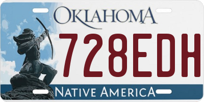 OK license plate 728EDH