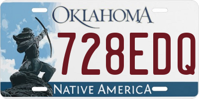 OK license plate 728EDQ