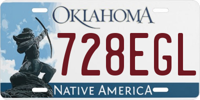 OK license plate 728EGL