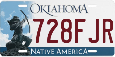 OK license plate 728FJR