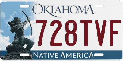 OK license plate 728TVF
