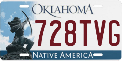 OK license plate 728TVG