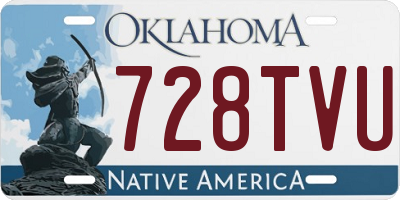 OK license plate 728TVU
