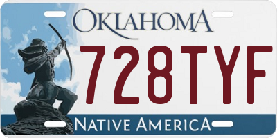 OK license plate 728TYF