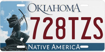 OK license plate 728TZS