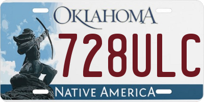 OK license plate 728ULC