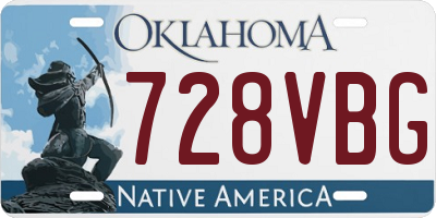 OK license plate 728VBG