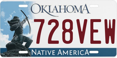 OK license plate 728VEW