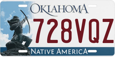 OK license plate 728VQZ