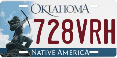 OK license plate 728VRH