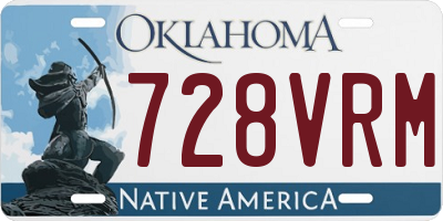 OK license plate 728VRM