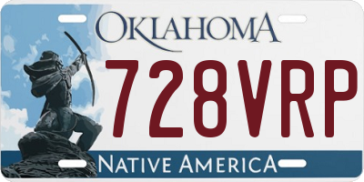OK license plate 728VRP