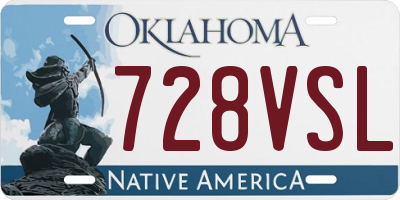 OK license plate 728VSL