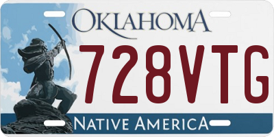 OK license plate 728VTG