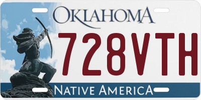 OK license plate 728VTH