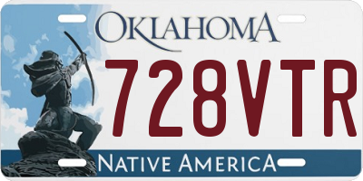 OK license plate 728VTR