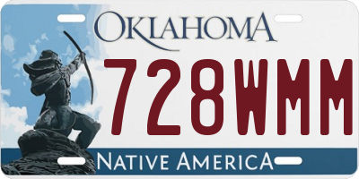 OK license plate 728WMM