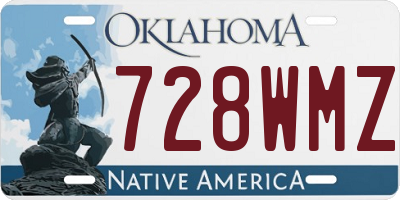 OK license plate 728WMZ