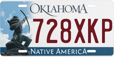 OK license plate 728XKP