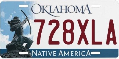 OK license plate 728XLA