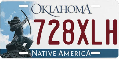 OK license plate 728XLH