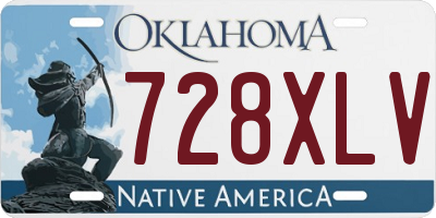 OK license plate 728XLV