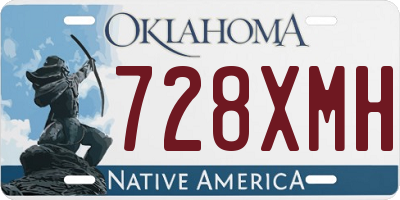 OK license plate 728XMH