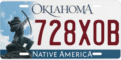 OK license plate 728XOB