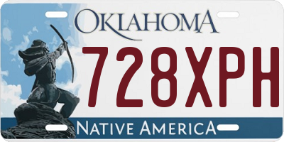 OK license plate 728XPH