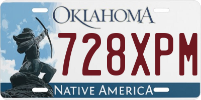 OK license plate 728XPM