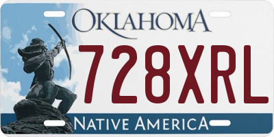 OK license plate 728XRL