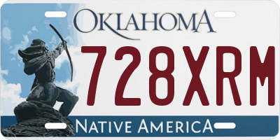 OK license plate 728XRM