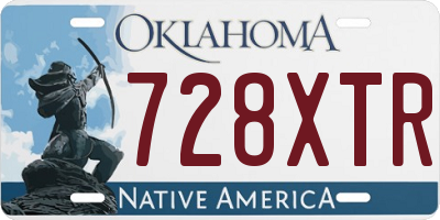 OK license plate 728XTR